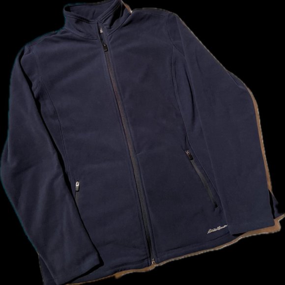 Women's Eddie Bauer Fleece XL Lightweight Full-Zip Dark Blue - Picture 8 of 8